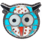 Ted Edaakie Zuni sterling silver turquoise/coral/shell inlay own pin/pendant