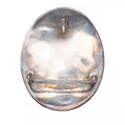 Big Vintage Navajo sterling silver 3-D eagle belt buckle