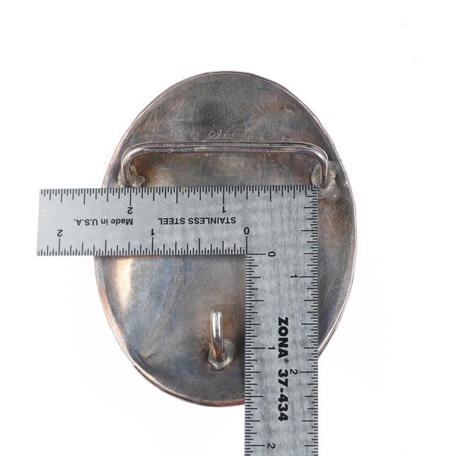 Big Vintage Navajo sterling silver 3-D eagle belt buckle