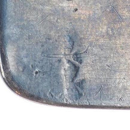 c1950's Vintage Hopi overlay belt buckle sterling silver