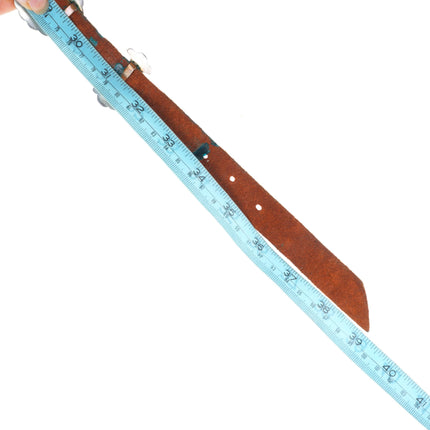 38" RJ Vintage Navajo nicely stamped sterling silver butterfly concho belt