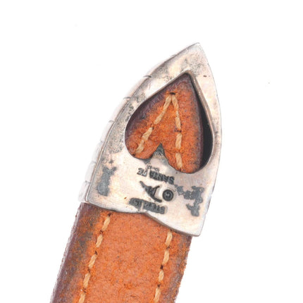 31" Douglas Magnus 3/4"  Santa Fe ranger belt buckle set sterling silver