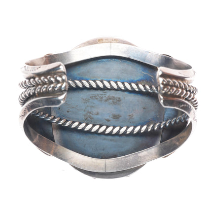 6.75" Lambert Homer Jr Zuni sterling silver fine intarsia inlay cuff bracelet