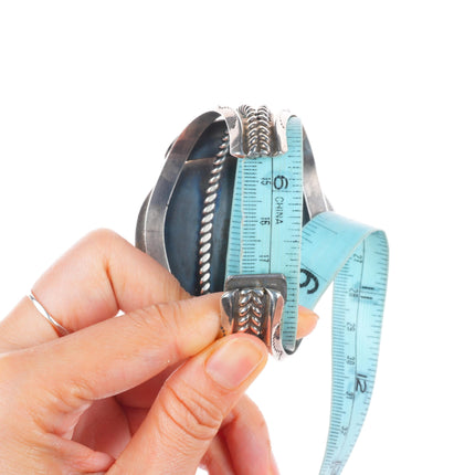 6.75" Lambert Homer Jr Zuni sterling silver fine intarsia inlay cuff bracelet