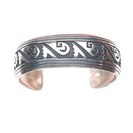 7.75" Vintage Navajo Tommy Singer large sterling silver cuff bracelet