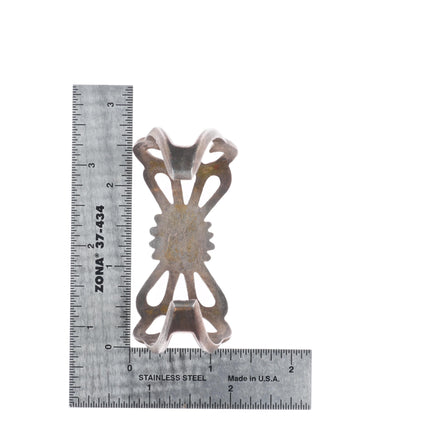 7" 40's-50's Vintage Navajo sandcast sterling silver cuff bracelet