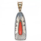 Leo Lando Yazzie Navajo sterling silver modernist necklace pendant