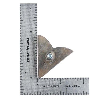 Large Vintage Mike Platero Navajo sterling silver green turquoise collar tips