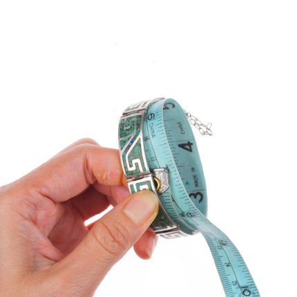 6.5"-7" Vintage Mexican modernist sterling silver/stone link bracelets