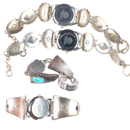 6"-7" Vintage Southwestern/Navajo sterling silver watch bands/tips