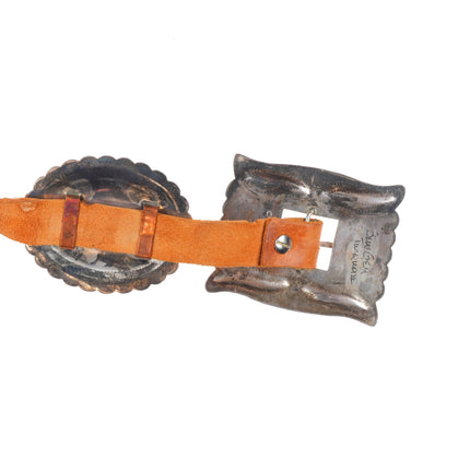 Big Roger Skeet Jr Vintage Navajo Blue Gem turquoise sterling silver concho belt