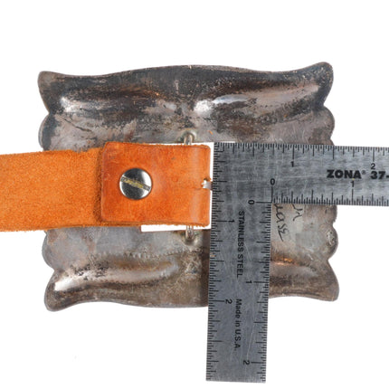 Big Roger Skeet Jr Vintage Navajo Blue Gem turquoise sterling silver concho belt