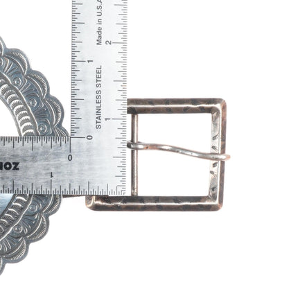 Big Vintage Navajo First Phase style sterling silver nicely stamped concho belt