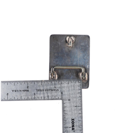 Vintage Atkinsons trading post Navajo chip inlay sterling silver belt buckle