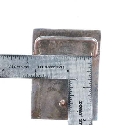 Vintage Native American/Southwest sterling silver Ironwood/turquoise belt buckle