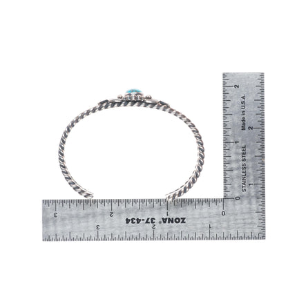 6.4"D Cadman Navajo sterling silver high grade spiderweb turquoise cuff bracelet