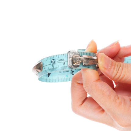 6.4" Vintage Navajo sterling silver carinated cuff bracelet with jagged edges