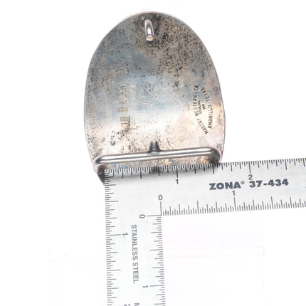 1954 10k gold/Sterling silver Maddox Amarillo TX Bronco Trophy belt buckle