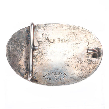 1954 10k gold/Sterling silver Maddox Amarillo TX Bronco Trophy belt buckle