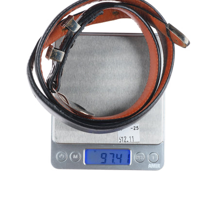 Vintage Navajo sterling silver deep stamped ranger belt buckle set 3/4"