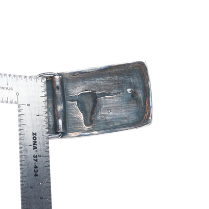 Retired James Avery Sterling silver Texas Longhorn belt buckle