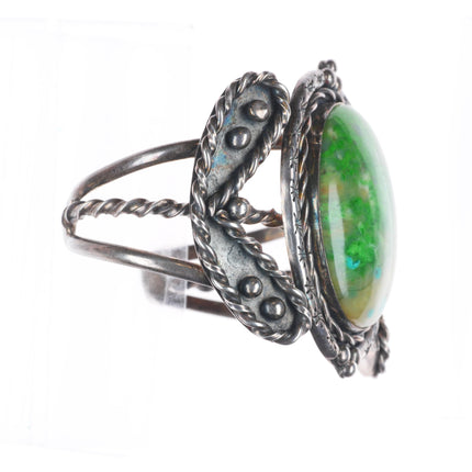 6.5" c1950's Arizona Gem Silica sterling silver Navajo cuff bracelet