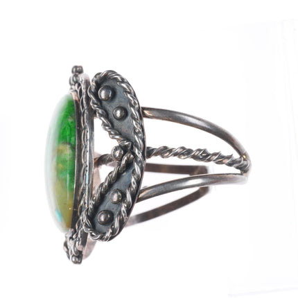 6.5" c1950's Arizona Gem Silica sterling silver Navajo cuff bracelet