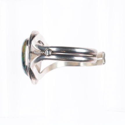 6.1" Vintage Navajo sterling silver high grade turquoise cuff bracelet