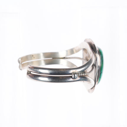 6.1" Vintage Navajo sterling silver high grade turquoise cuff bracelet