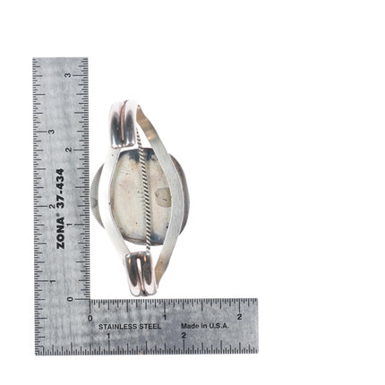 6.1" Vintage Navajo sterling silver high grade turquoise cuff bracelet