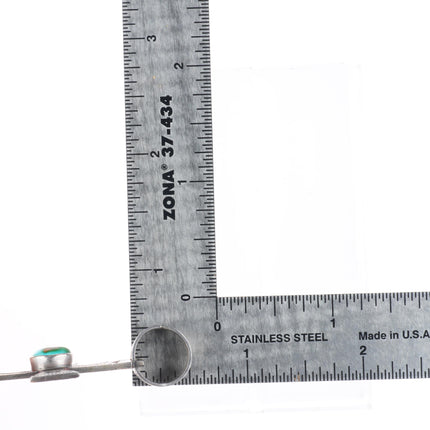 Ray Delgarito Navajo sterling silver Royston turquoise big cross pendant