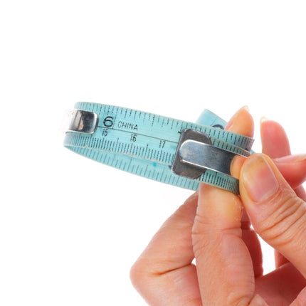 7" Native American sterling silver multi-stone channel inlay cuff bracelet