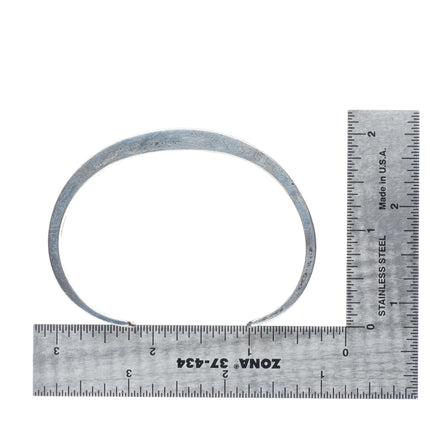 7" Native American sterling silver multi-stone channel inlay cuff bracelet