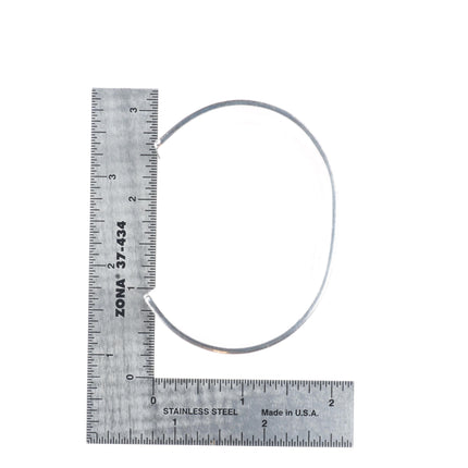 6.75" Vintage Joe Paul Navajo sterling silver wide band plain cuff bracelet