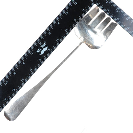 30's-40's Vintage Navajo sterling silver Salad spoon and fork serving set