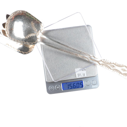 30's-40's Vintage Navajo sterling silver Salad spoon and fork serving set