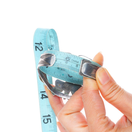 6.4" 1940's Vintage Zuni intarsia inlay sterling silver butterfly cuff bracelet