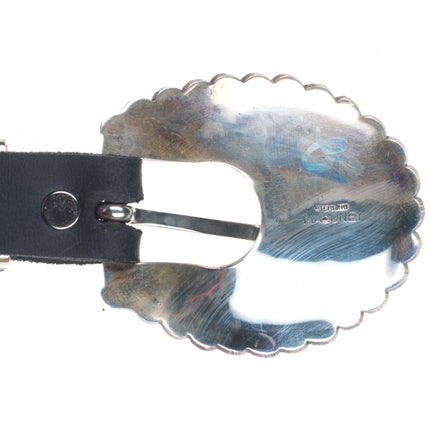 Freddie Maloney Navajo  3/4" sterling silver ranger belt buckle set NOS