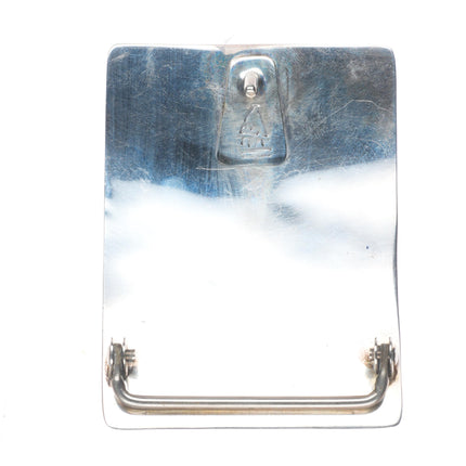 Vintage Bisbee turquoise Navajo feather design sterling silver belt buckle