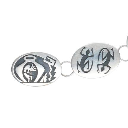 George Phillips Hopi overlay link concho belt sterling silver amazing detail