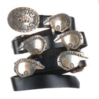 Harry Martinez Navajo sterling silver bear form concho belt