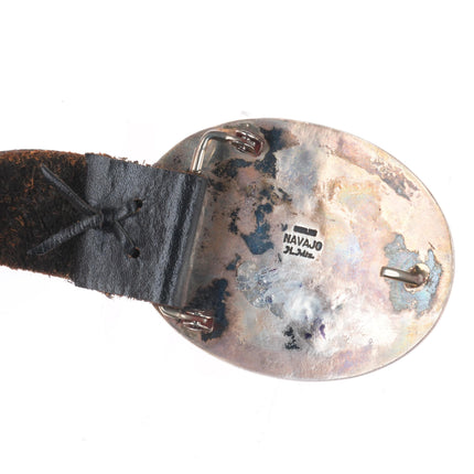 Harry Martinez Navajo sterling silver bear form concho belt