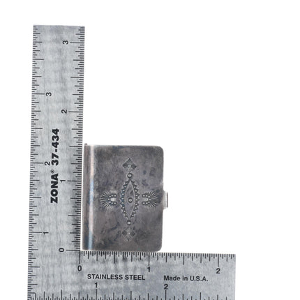 1940's UITA26 Navajo sterling silver pill/match/trinket box Vintage