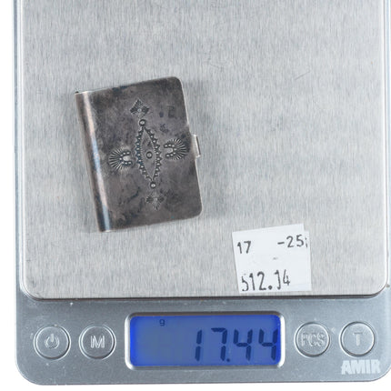 1940's UITA26 Navajo sterling silver pill/match/trinket box Vintage