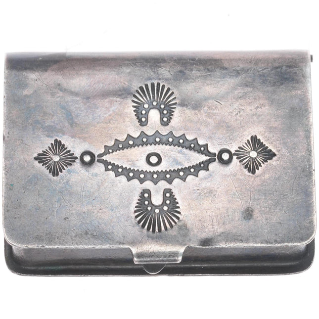 1940's UITA26 Navajo sterling silver pill/match/trinket box Vintage