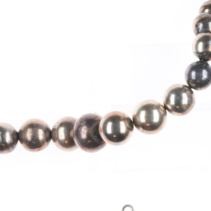 16.5" Vintage Navajo pearl sterling silver beaded necklace