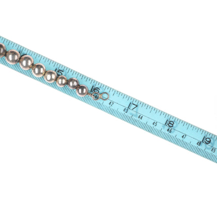 16.5" Vintage Navajo pearl sterling silver beaded necklace