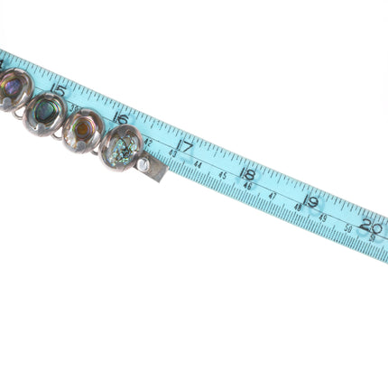 16" & 6.6" Emma Melendez Taxco modernist sterling silver abalone choker/bracelet