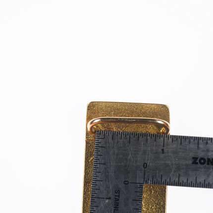 18k Gold Tufa Cast Steve Wikviya Larance Hopi turquoise/coral/lapis belt buckle