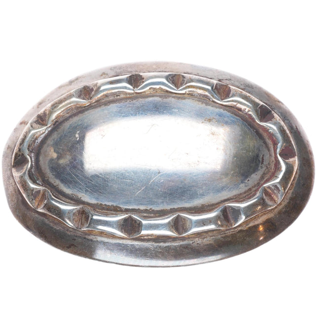 small Vintage southwestern modernist sterling silver belt buckle/bolo tie